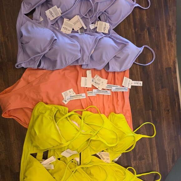 Reseller Lot 15 Pc Plus Size Swimwear XXL Tops & Bottoms New Amazon Essentials - Picture 2 of 11